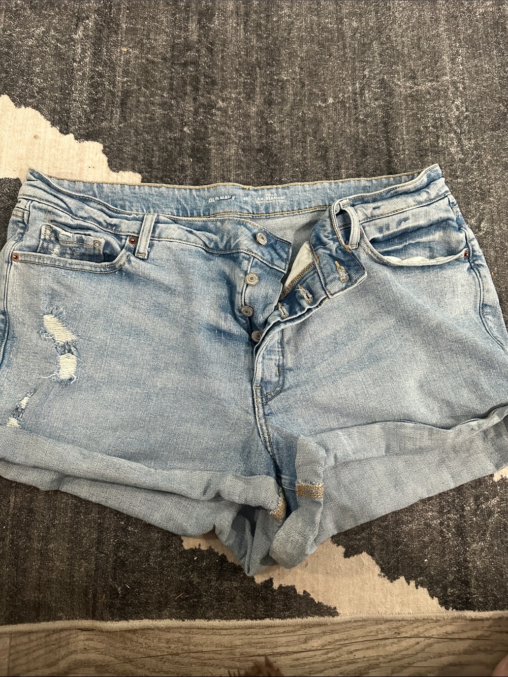 Old Navy OG Straight Light Wash Denim Shorts